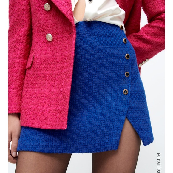 ZARA Texture Weave Mini Skirt - Picture 5 of 10